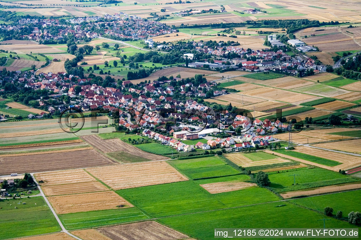 From the south in the district Pfäffingen in Ammerbuch in the state Baden-Wuerttemberg, Germany