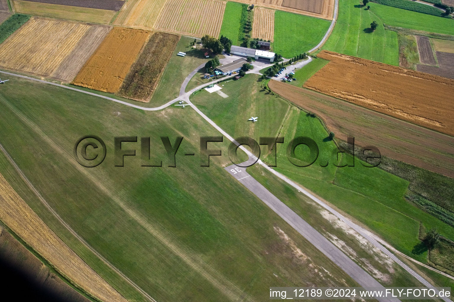 Gliding airfield Poltringen in the district Poltringen in Ammerbuch in the state Baden-Wuerttemberg, Germany