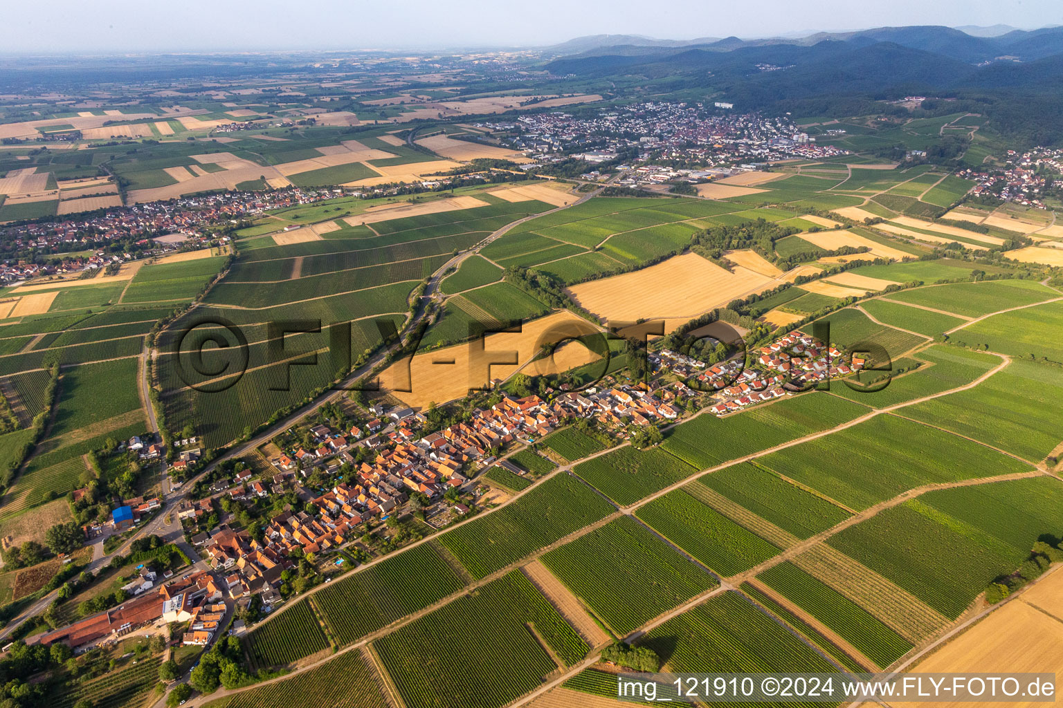 Aerial photograpy of Niederhorbach in the state Rhineland-Palatinate, Germany