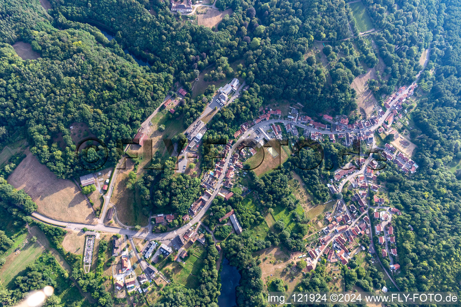 Aerial photograpy of Hamlet in Wissembourg in the state Bas-Rhin, France