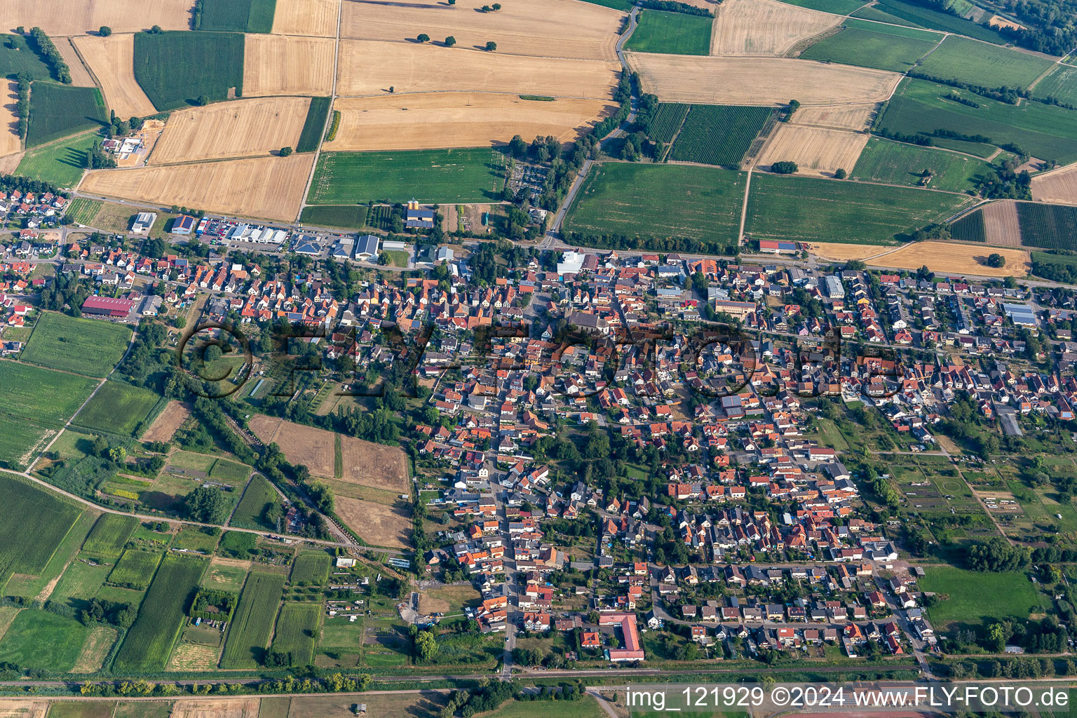 Steinfeld in the state Rhineland-Palatinate, Germany seen from a drone