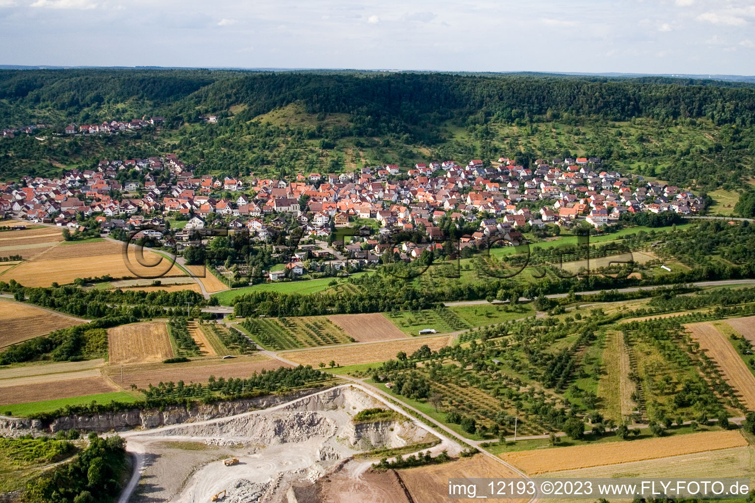 Behind the quarry in the district Kayh in Herrenberg in the state Baden-Wuerttemberg, Germany