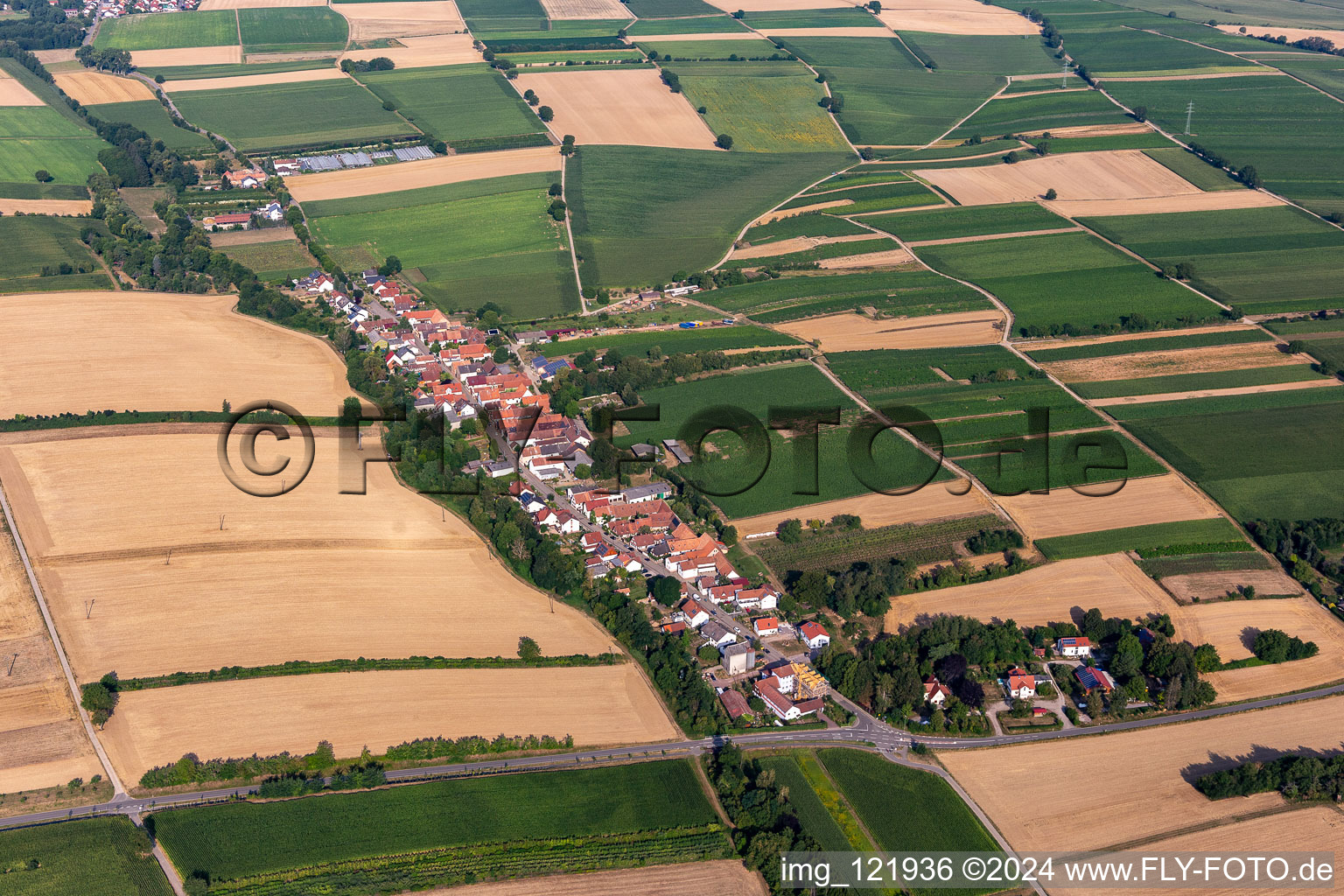 Drone image of Wörth am Rhein in the state Rhineland-Palatinate, Germany