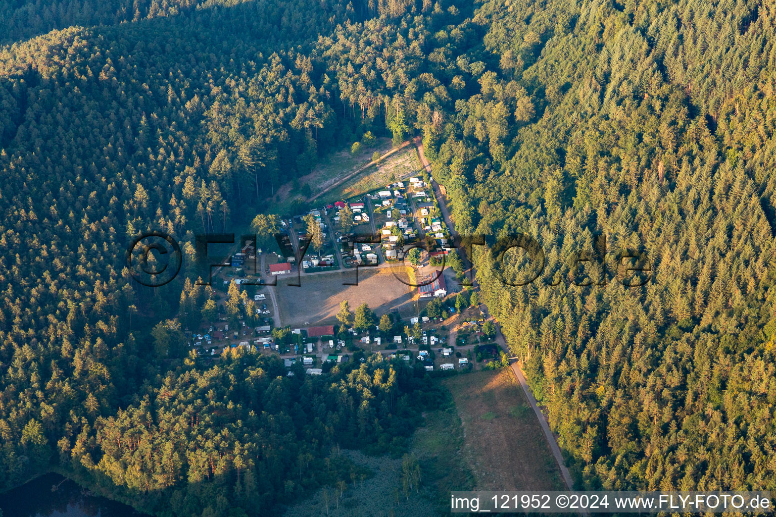 Nature camping at Berwartstein in Erlenbach bei Dahn in the state Rhineland-Palatinate, Germany