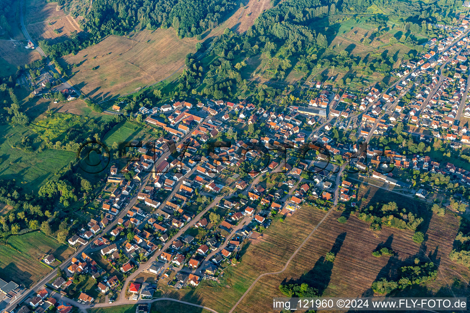 Fischbach bei Dahn in the state Rhineland-Palatinate, Germany out of the air