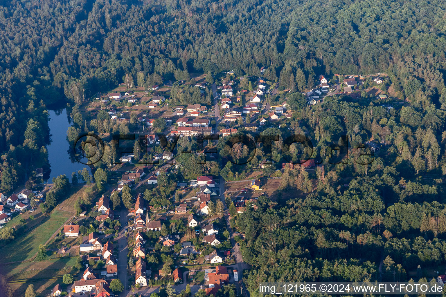 Rösselbach Sägmühlweiher in Ludwigswinkel in the state Rhineland-Palatinate, Germany