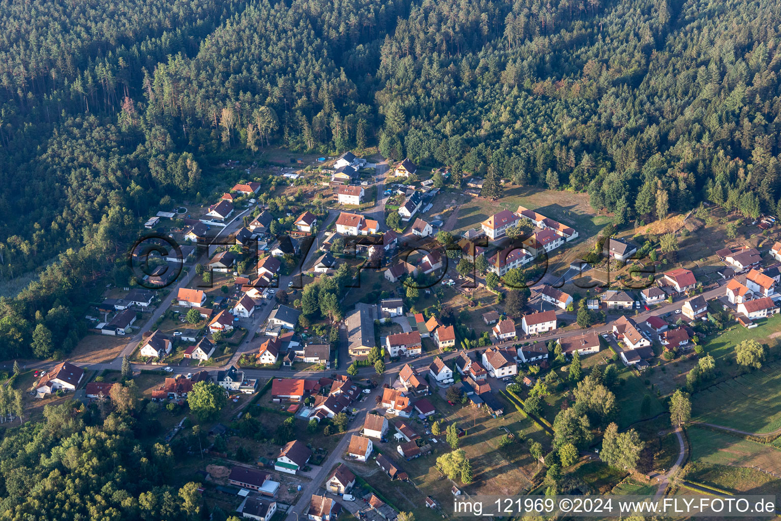 Aerial photograpy of Ludwigswinkel in the state Rhineland-Palatinate, Germany