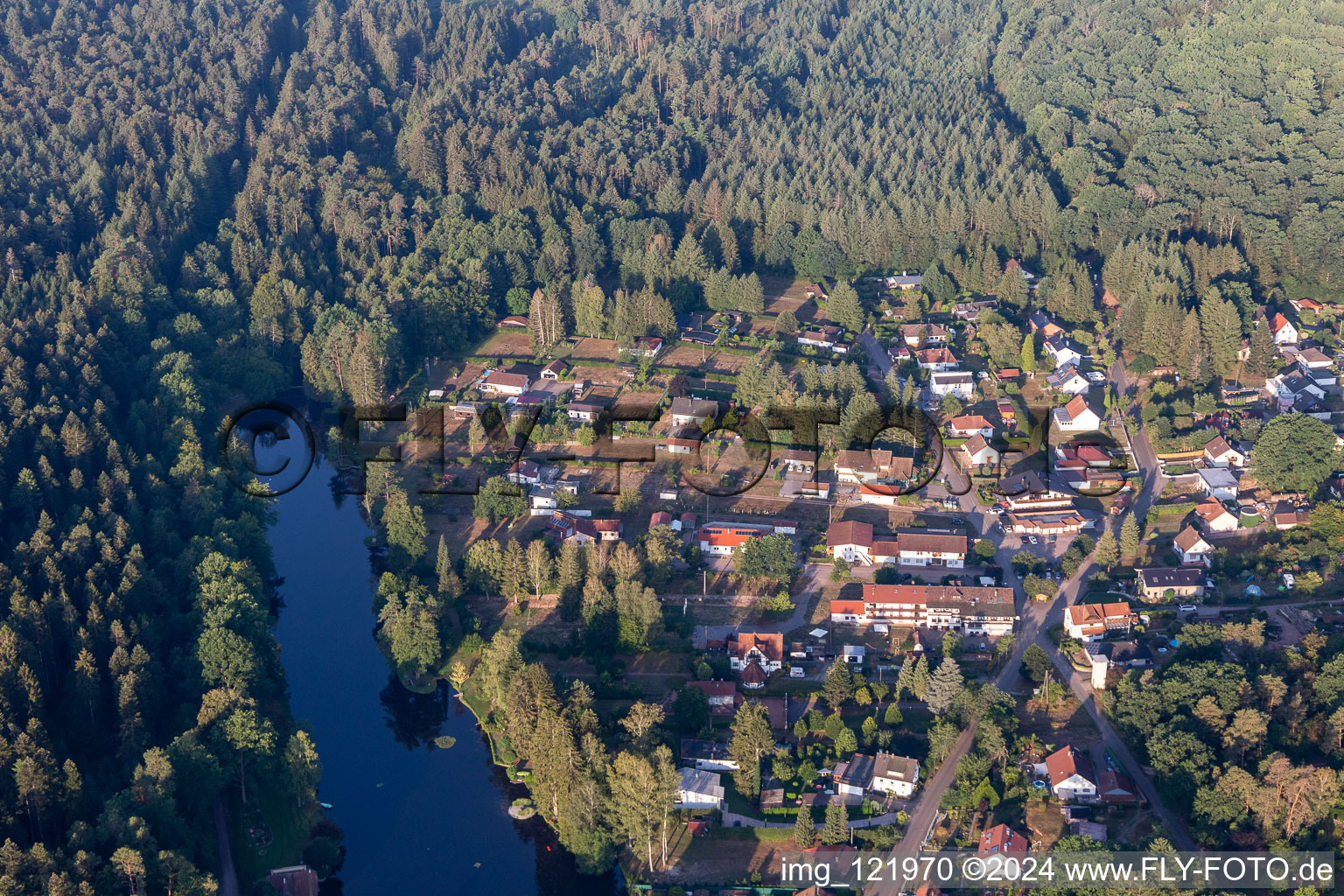 Oblique view of Ludwigswinkel in the state Rhineland-Palatinate, Germany