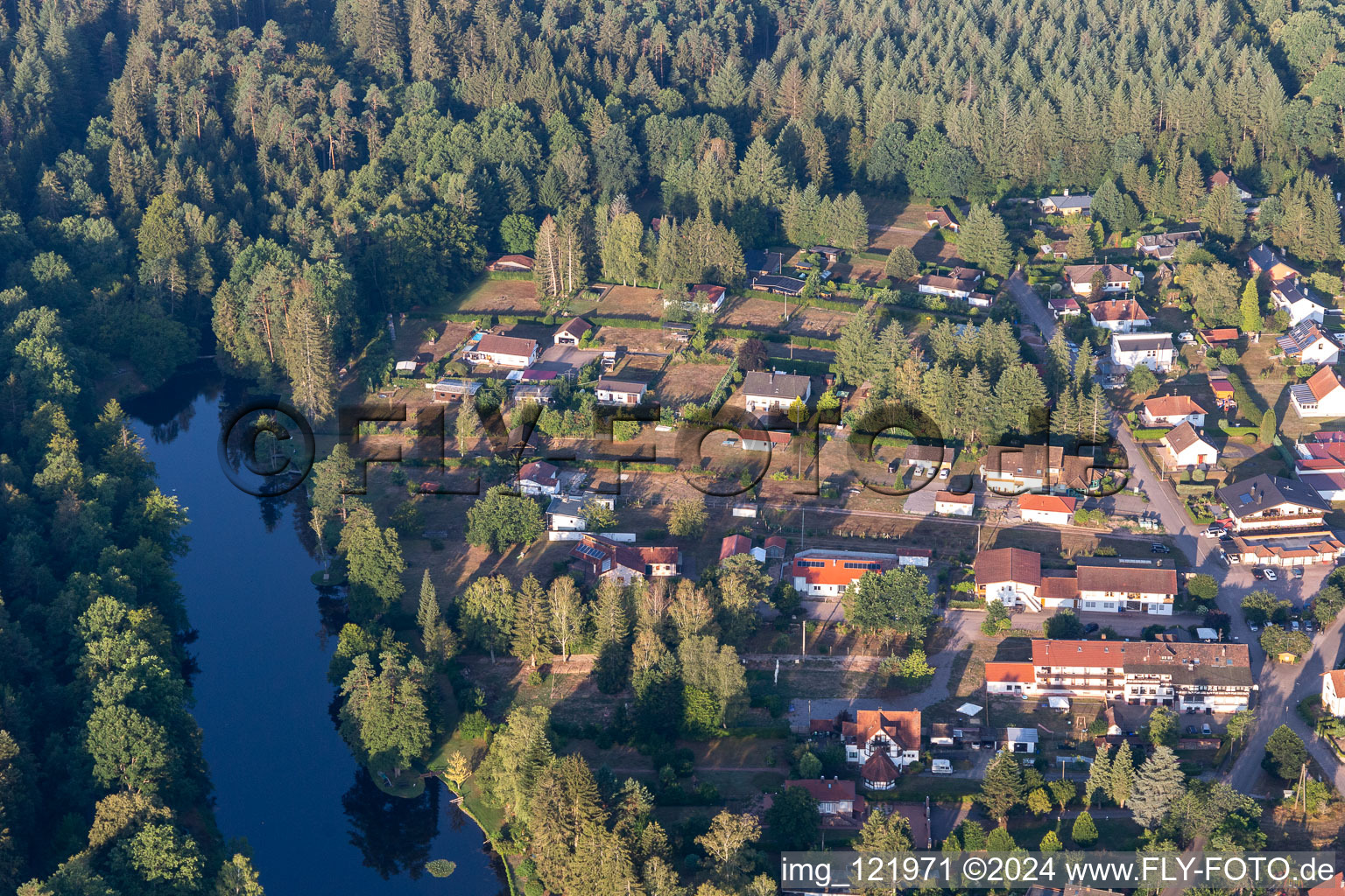 Ludwigswinkel in the state Rhineland-Palatinate, Germany from above