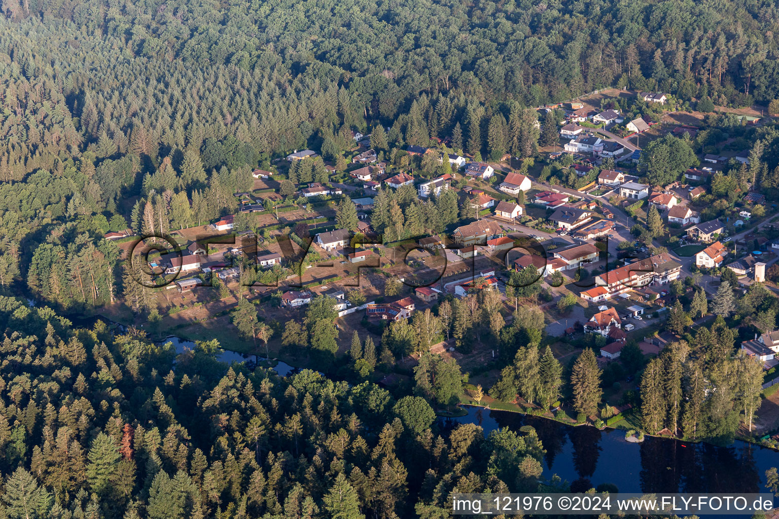 Bird's eye view of Ludwigswinkel in the state Rhineland-Palatinate, Germany