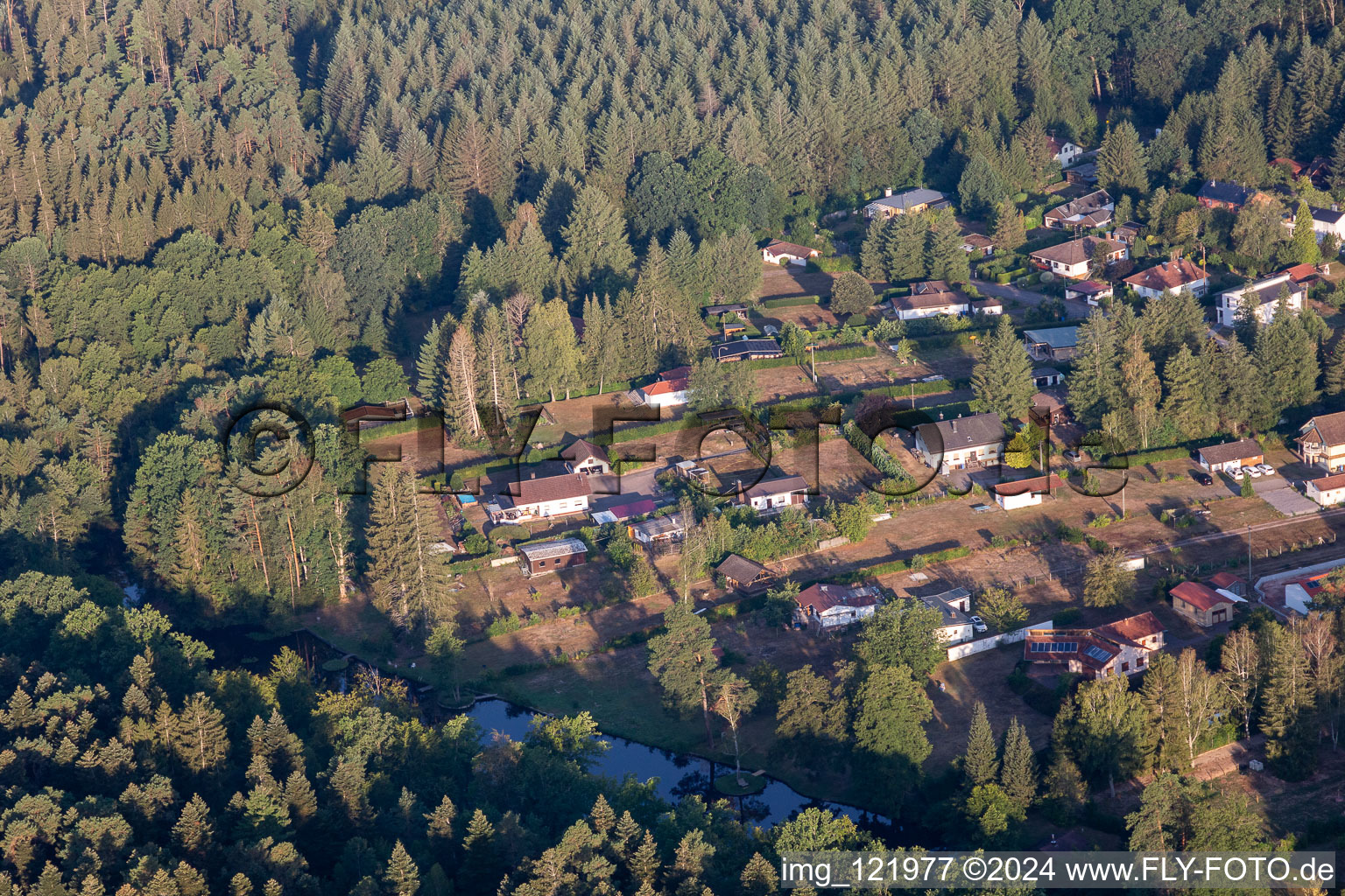 Ludwigswinkel in the state Rhineland-Palatinate, Germany viewn from the air