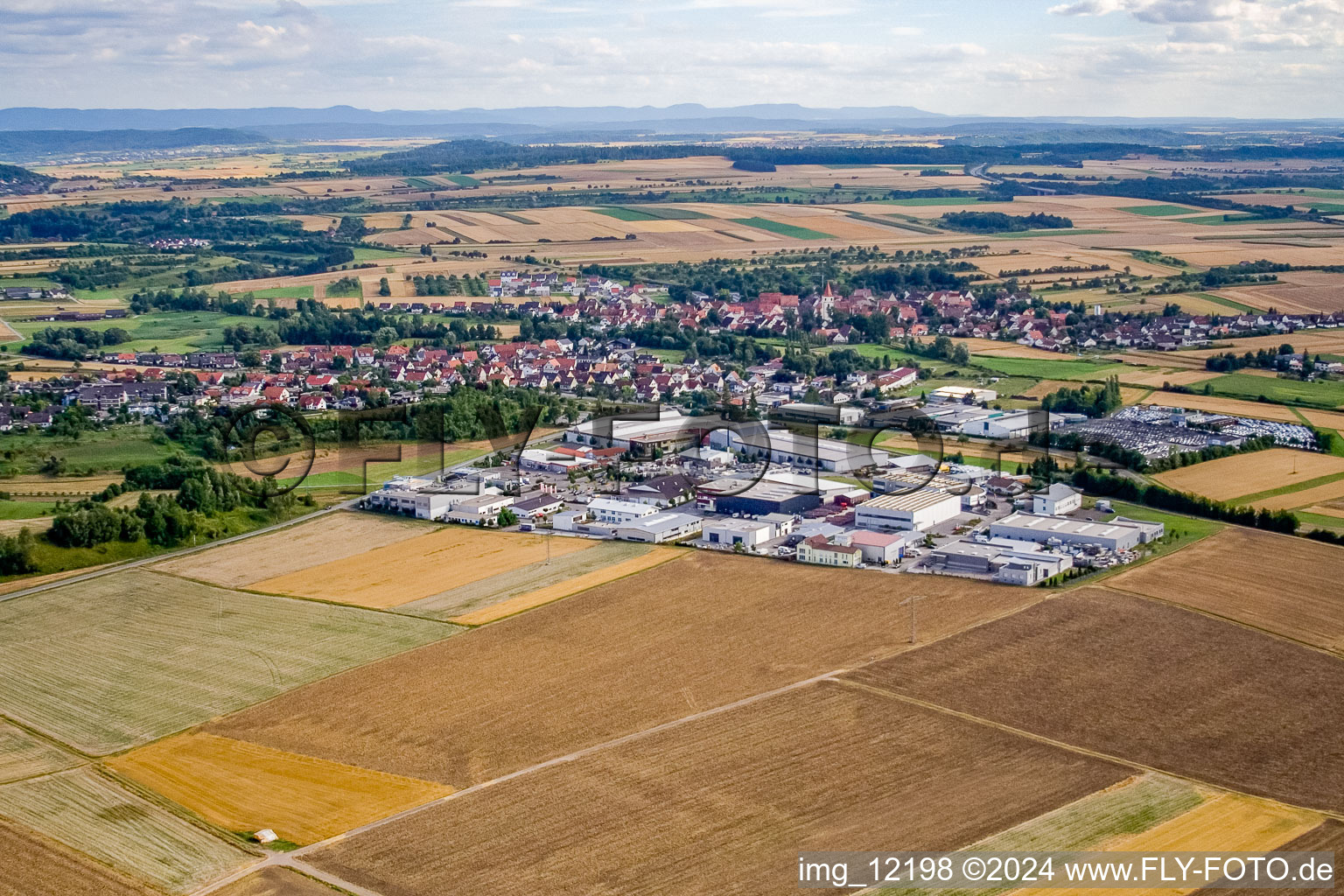 Hagenring Industrial Area in the district Altingen in Ammerbuch in the state Baden-Wuerttemberg, Germany