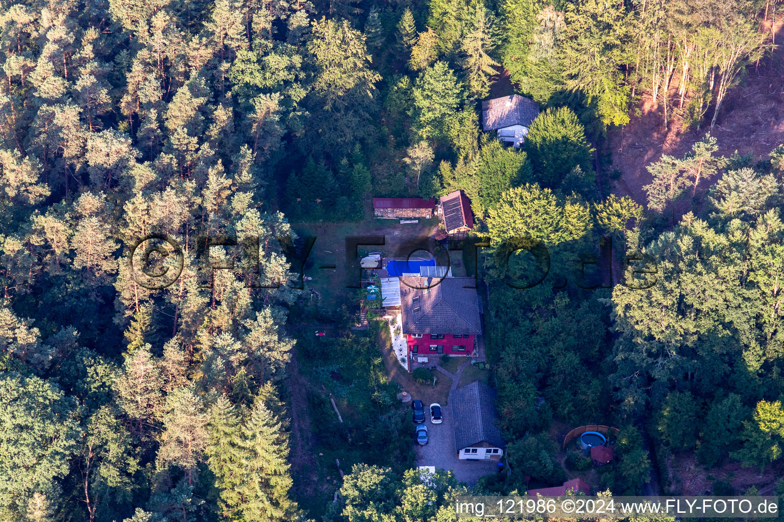 Aerial photograpy of Ludwigswinkel in the state Rhineland-Palatinate, Germany