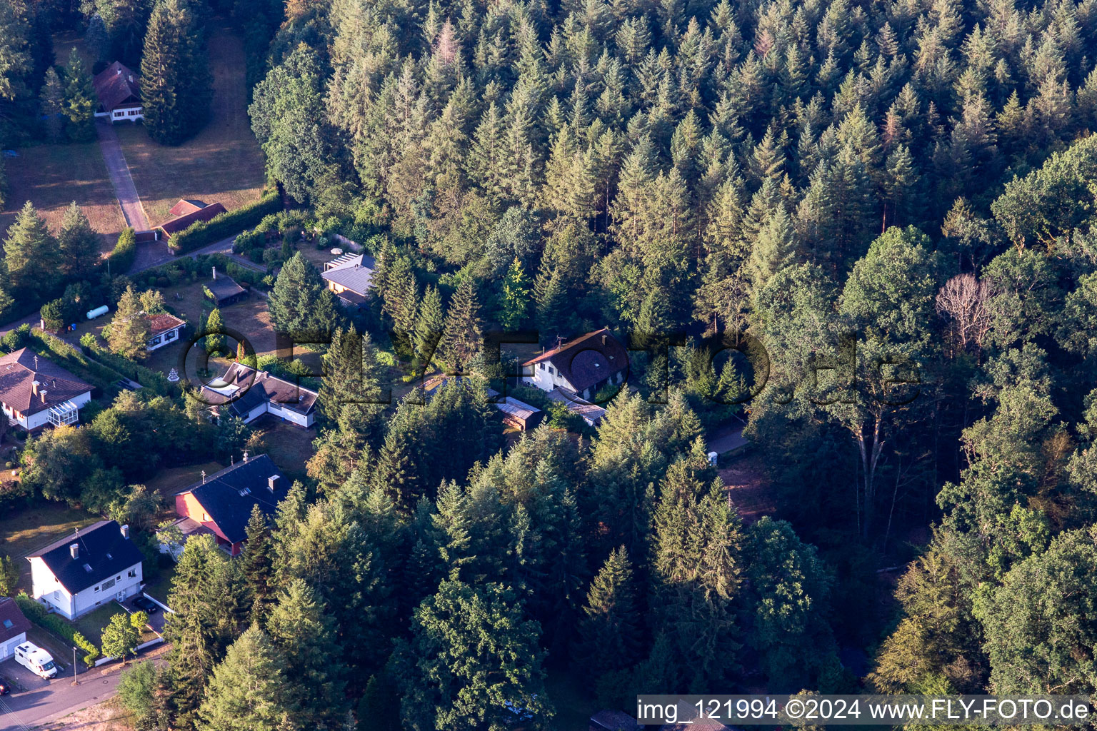 Ludwigswinkel in the state Rhineland-Palatinate, Germany viewn from the air