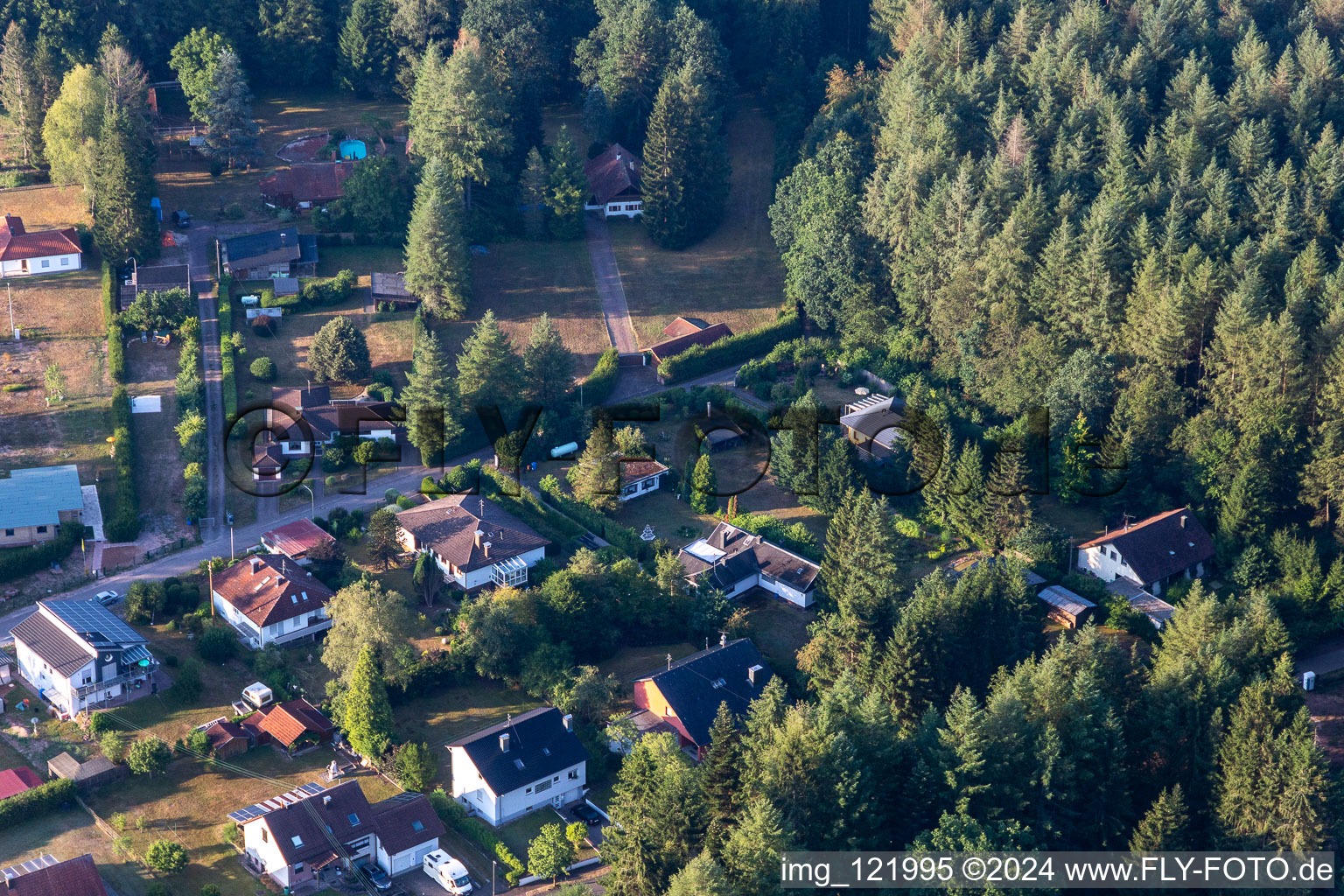 Drone recording of Ludwigswinkel in the state Rhineland-Palatinate, Germany