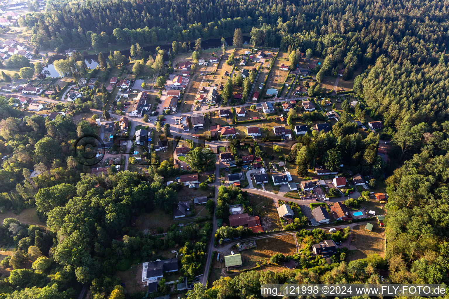 Ludwigswinkel in the state Rhineland-Palatinate, Germany from a drone