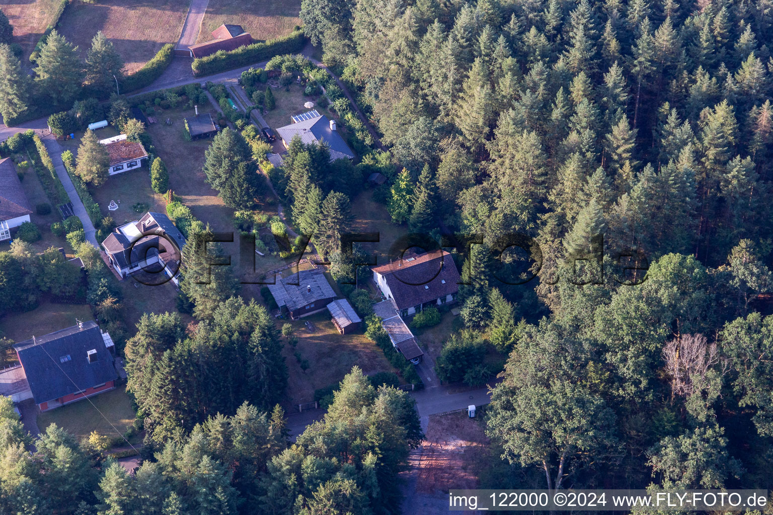 Aerial view of Ludwigswinkel in the state Rhineland-Palatinate, Germany