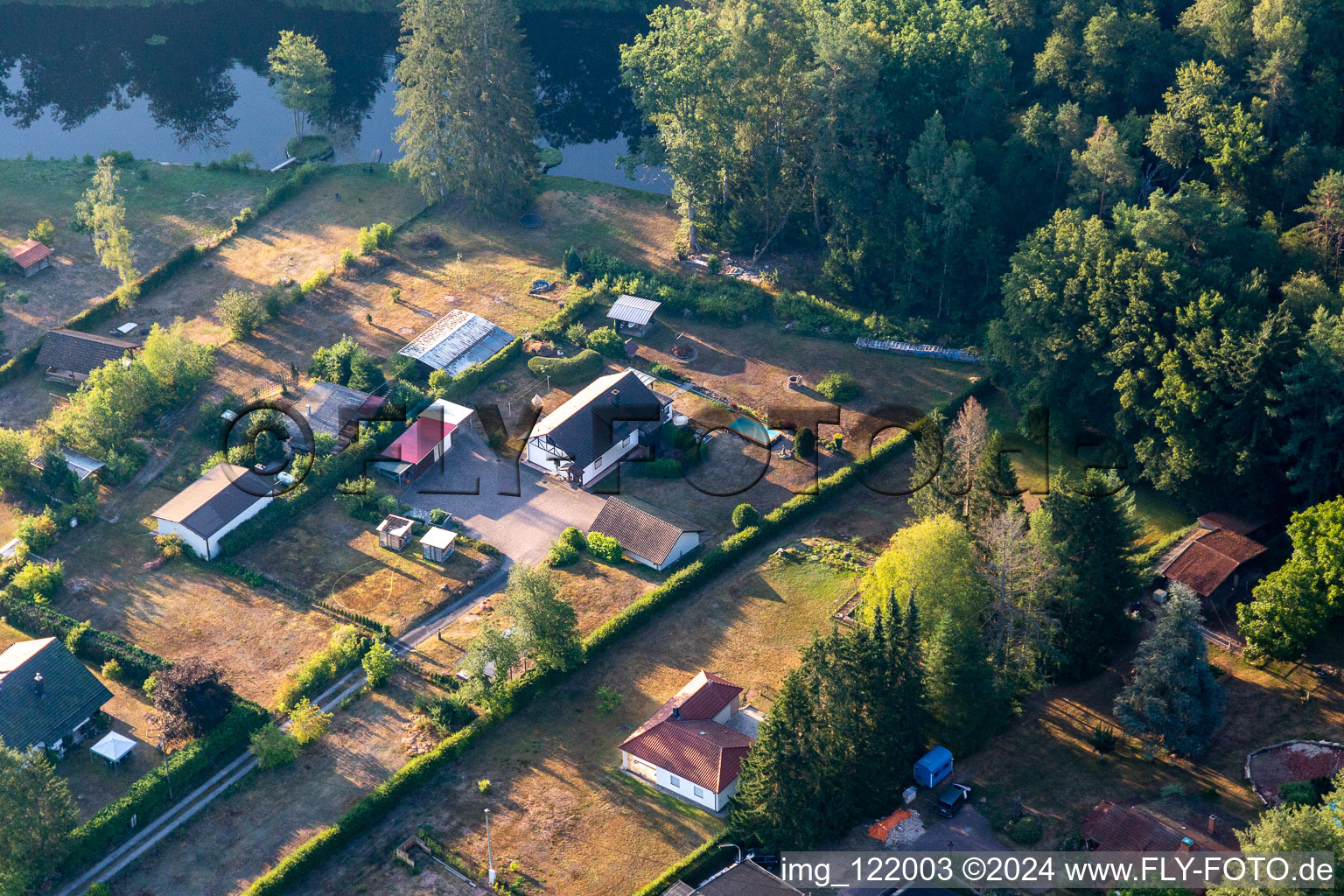 Ludwigswinkel in the state Rhineland-Palatinate, Germany from above