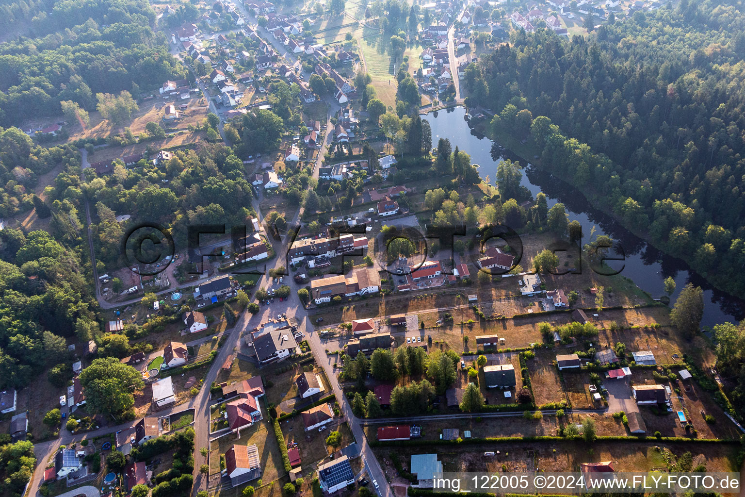 Ludwigswinkel in the state Rhineland-Palatinate, Germany seen from above