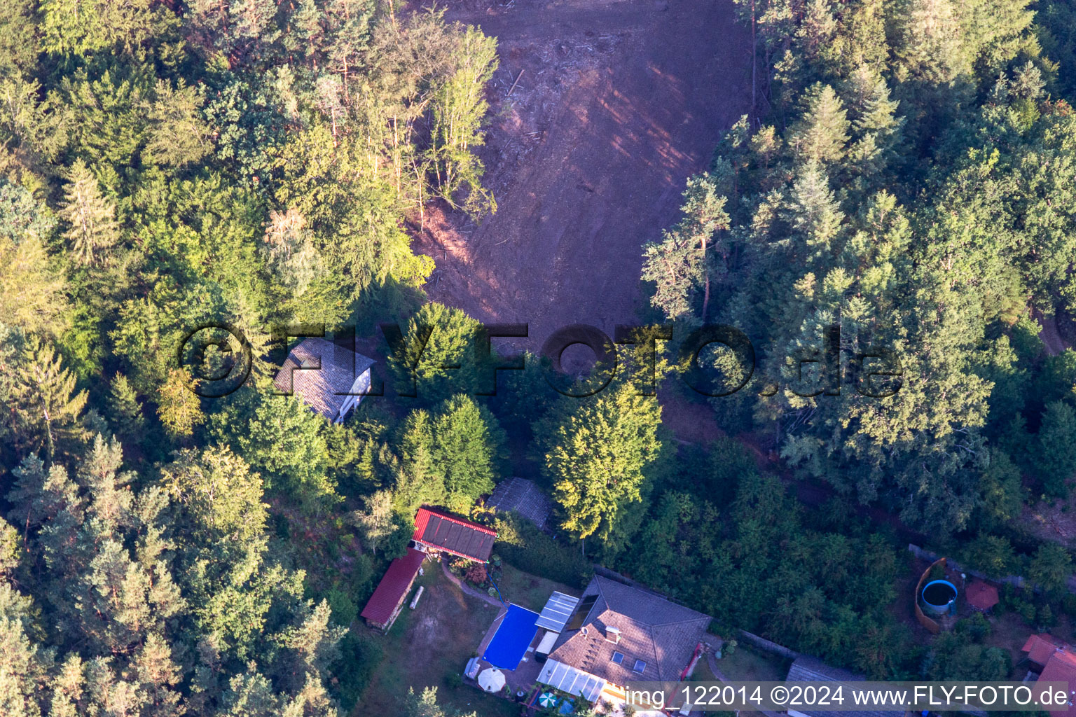 Drone image of Ludwigswinkel in the state Rhineland-Palatinate, Germany