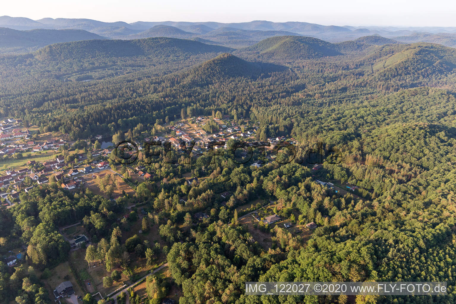 Aerial photograpy of Ludwigswinkel in the state Rhineland-Palatinate, Germany