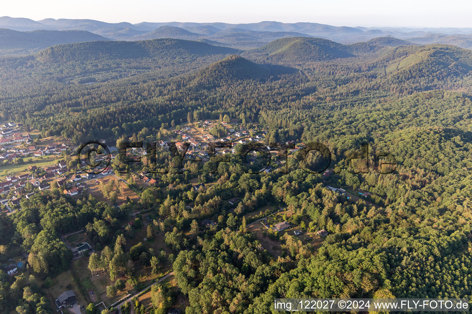 Aerial photograpy of Ludwigswinkel in the state Rhineland-Palatinate, Germany