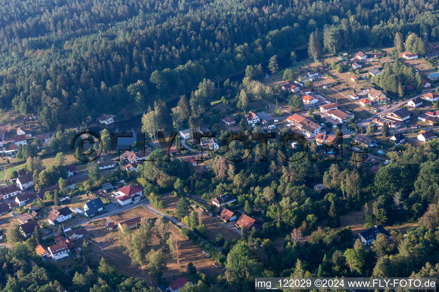 Ludwigswinkel in the state Rhineland-Palatinate, Germany from above