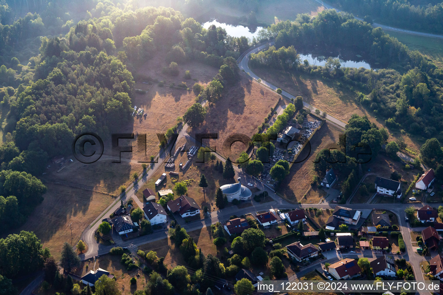 Cemetery in Ludwigswinkel in the state Rhineland-Palatinate, Germany