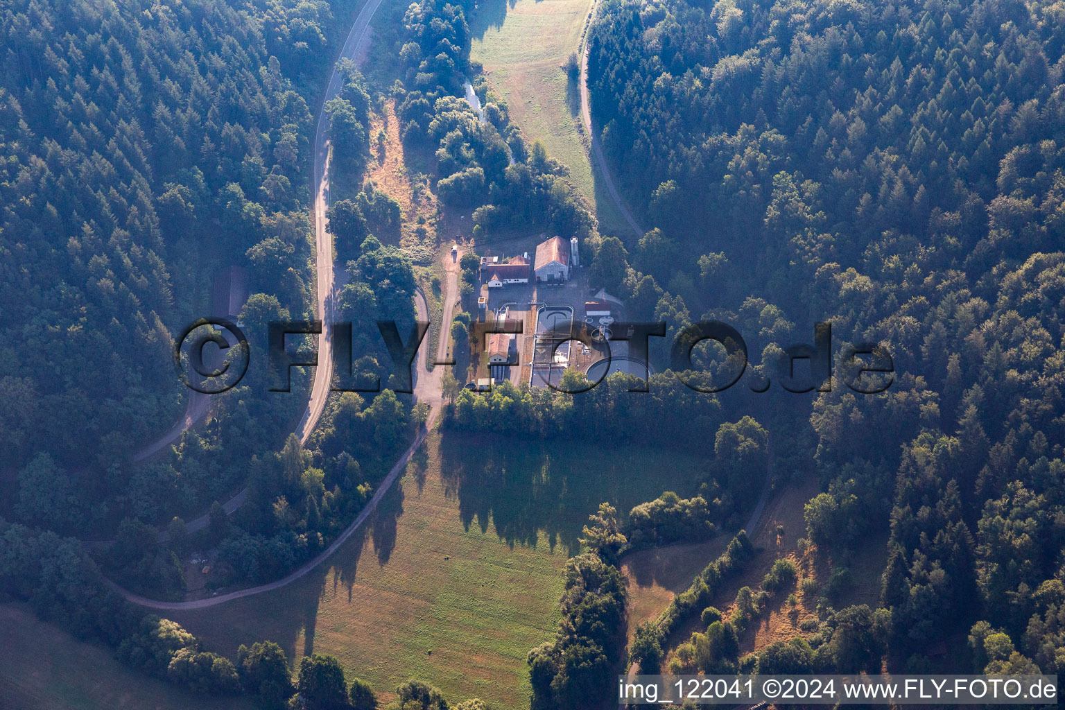 Wastewater treatment plant on the Wieslauter in Bundenthal in the state Rhineland-Palatinate, Germany