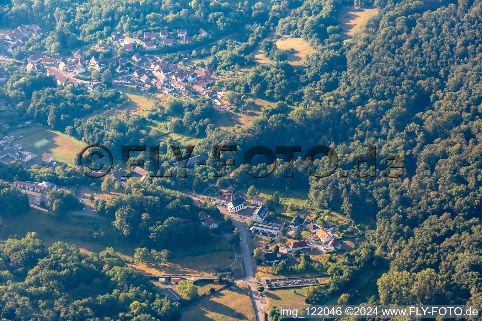 Oblique view of Hamlet in Wissembourg in the state Bas-Rhin, France