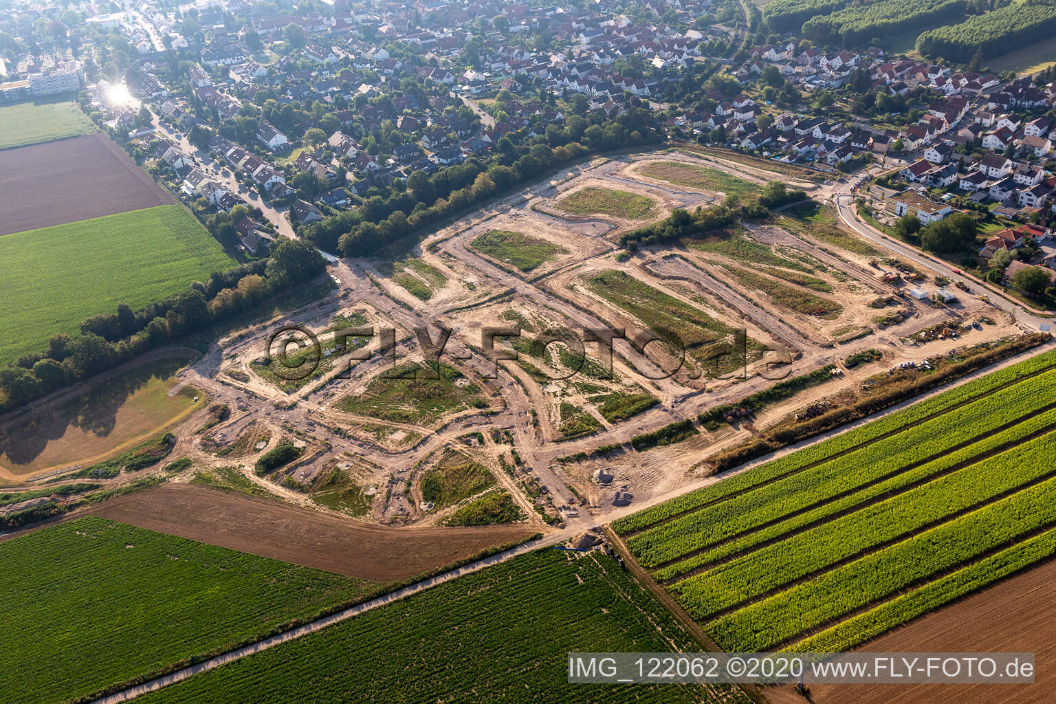 Aerial photograpy of Building area Höhenweg 2 in Kandel in the state Rhineland-Palatinate, Germany