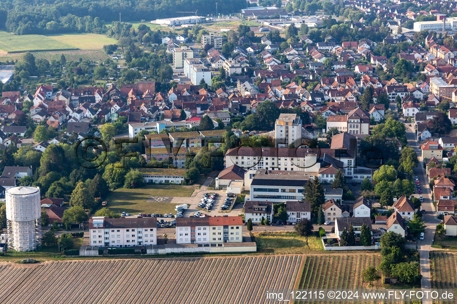 Hospital grounds of the Clinic Asklepios Suedpfalzkliniken in Kandel in the state Rhineland-Palatinate, Germany