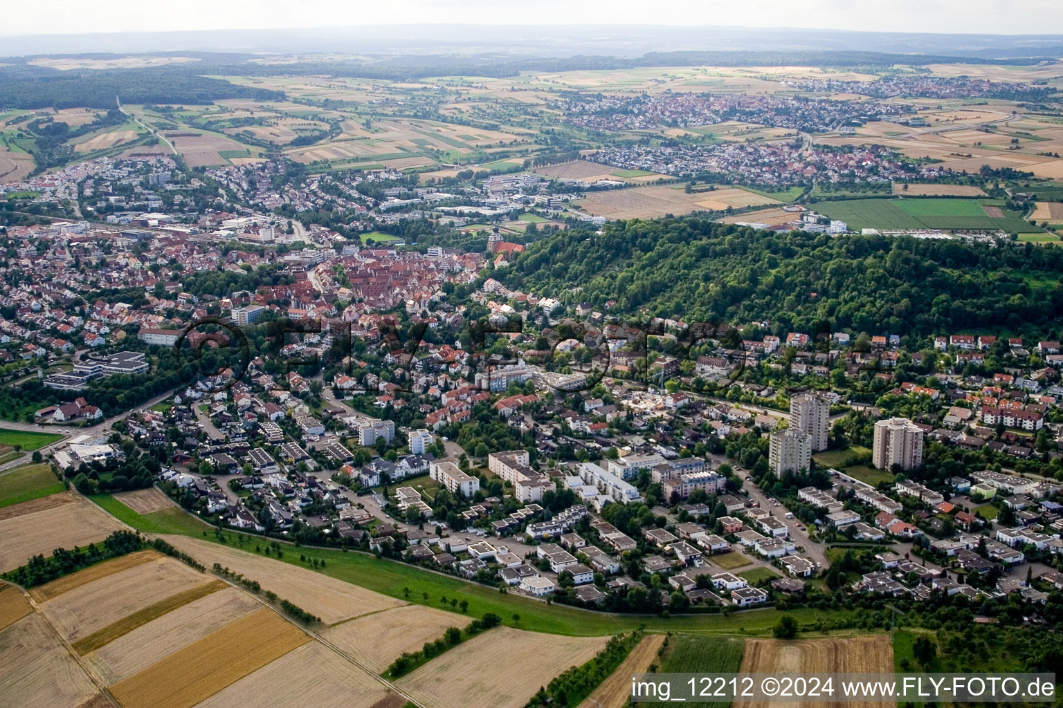 Hildrizhauser Street in Herrenberg in the state Baden-Wuerttemberg, Germany