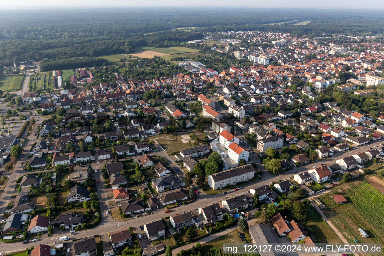 Aerial view of Medical Quarter in Kandel in the state Rhineland-Palatinate, Germany