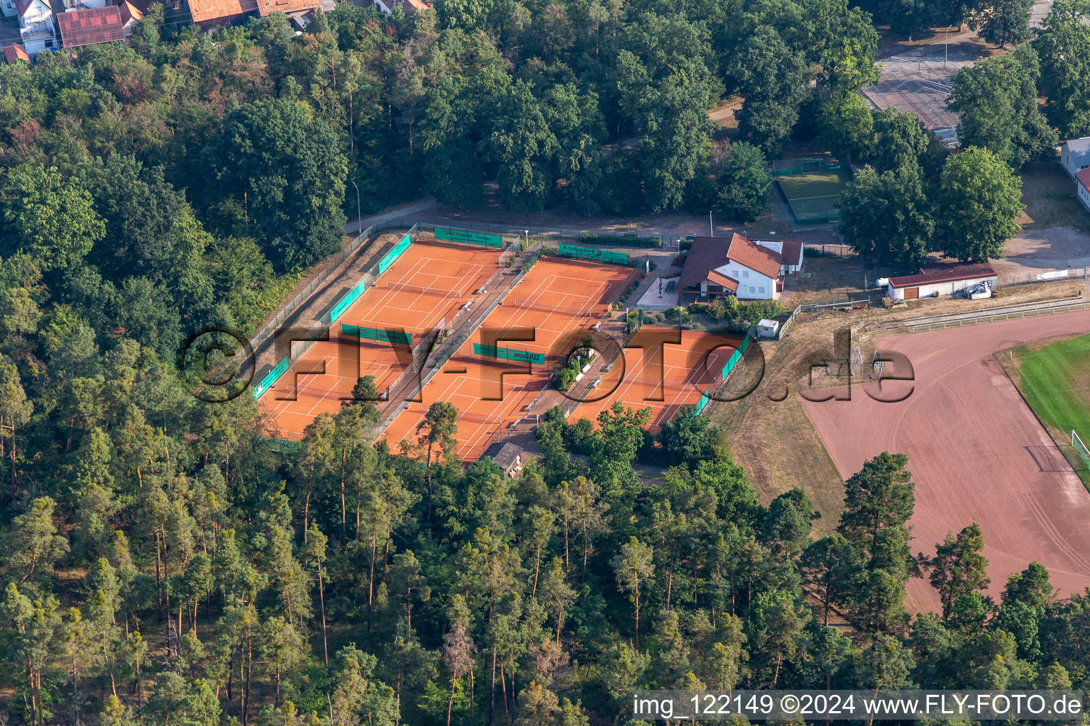 Hatzenbühl in the state Rhineland-Palatinate, Germany from a drone