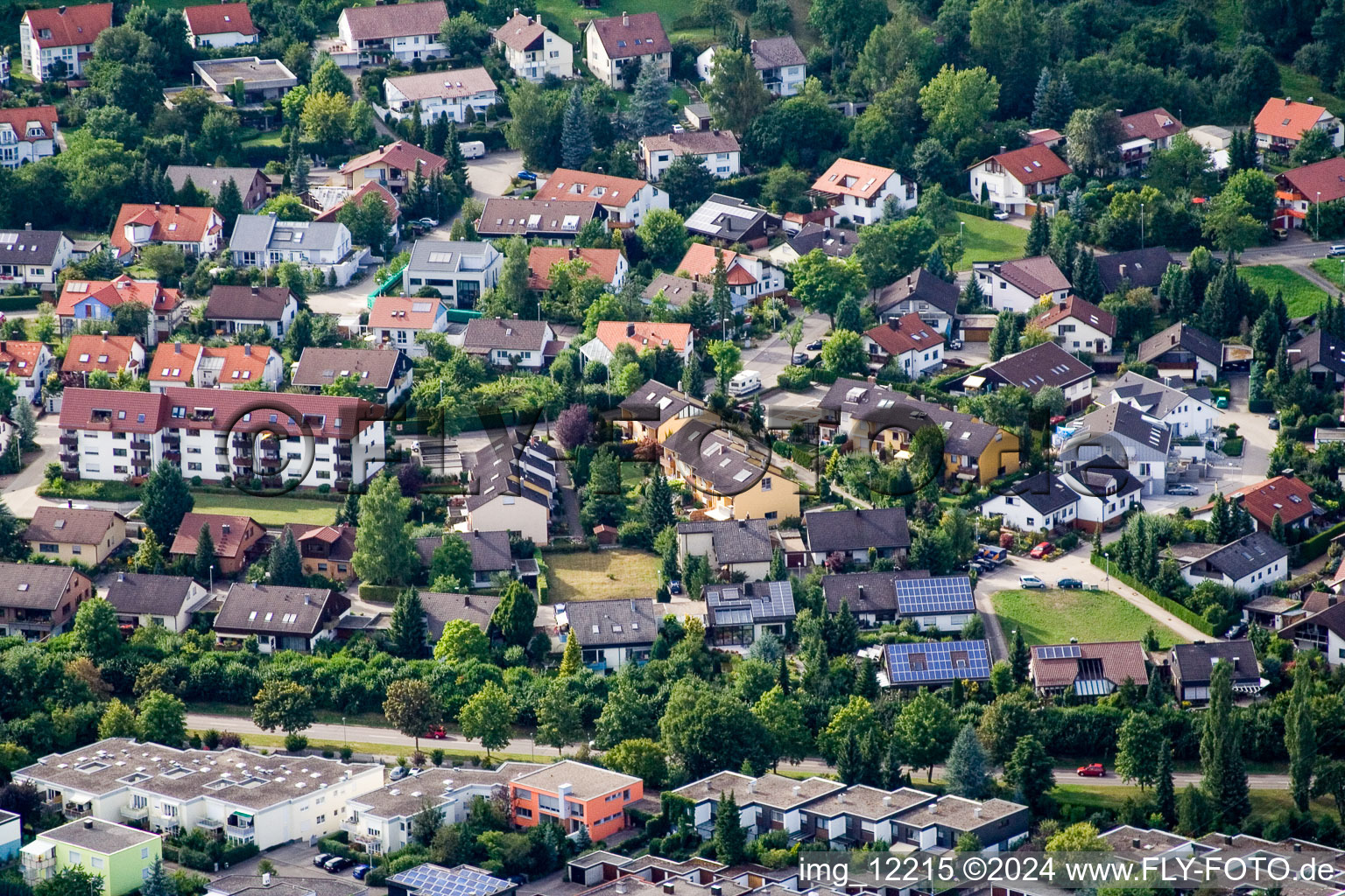 Aerial view of South in Herrenberg in the state Baden-Wuerttemberg, Germany