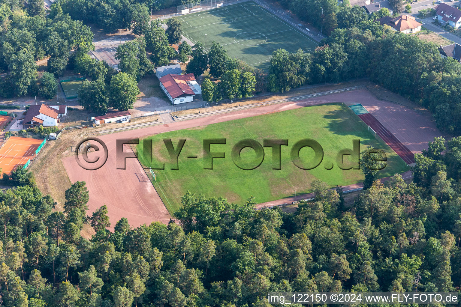 Sports field in Hatzenbühl in the state Rhineland-Palatinate, Germany