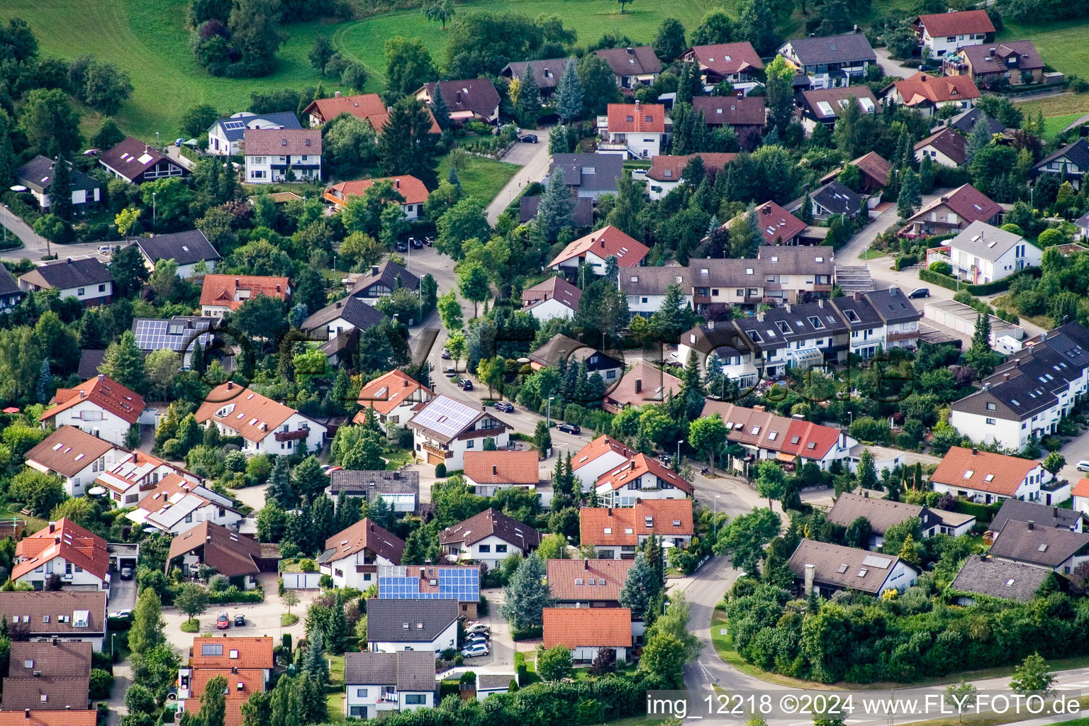 Aerial photograpy of Ehbühl, Kirchhalde in Herrenberg in the state Baden-Wuerttemberg, Germany