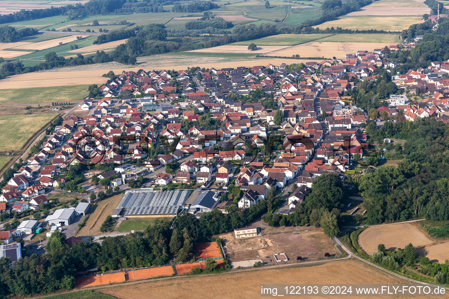 Aerial photograpy of Kuhardt in the state Rhineland-Palatinate, Germany