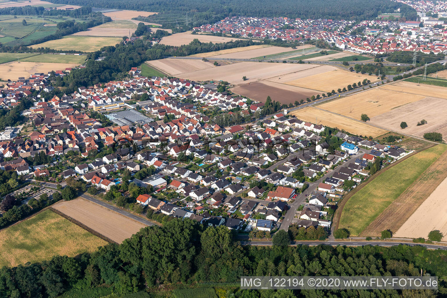 Aerial photograpy of Hördt in the state Rhineland-Palatinate, Germany