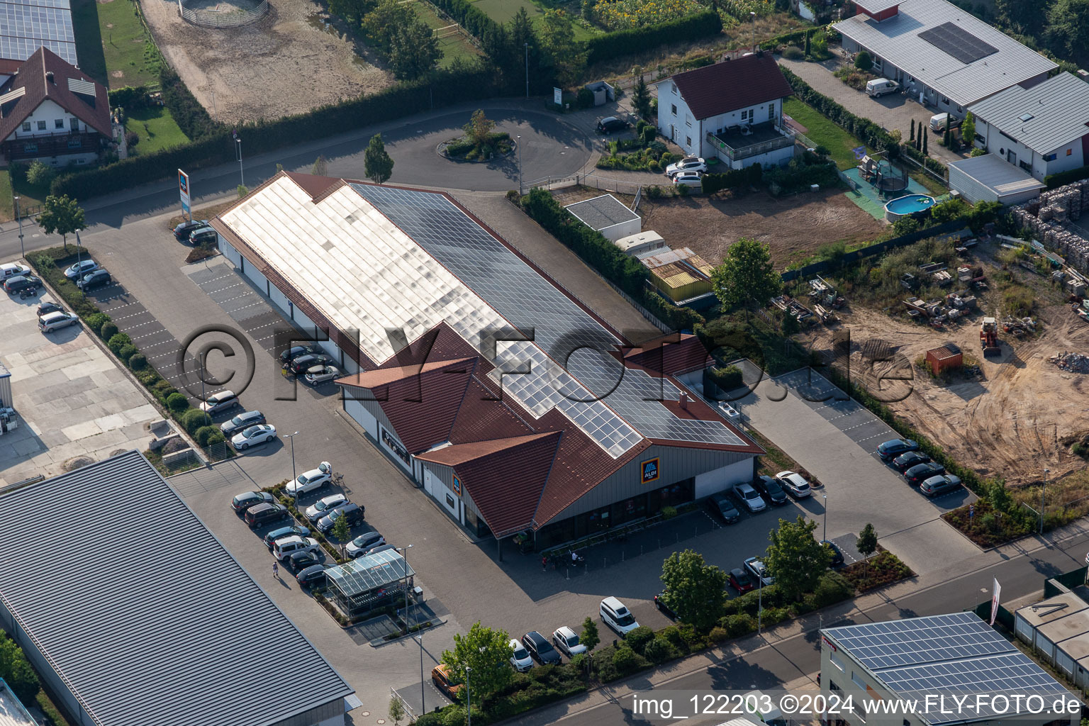 Aldi/Rossmann in Rheinzabern in the state Rhineland-Palatinate, Germany