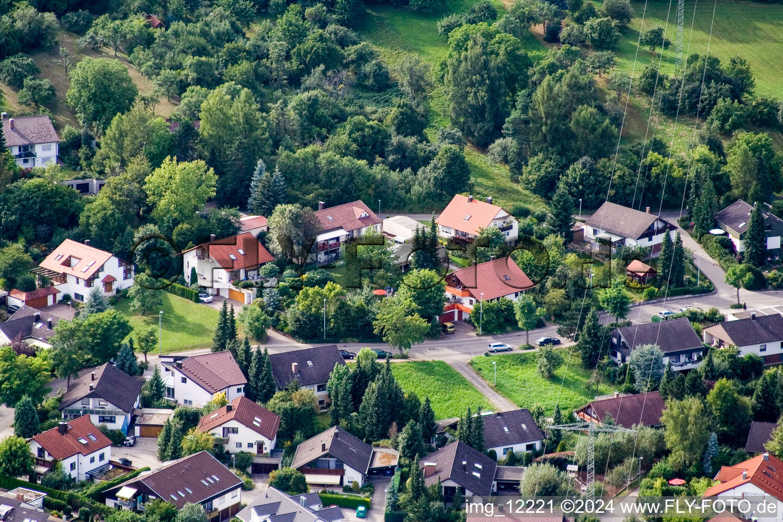 Ehbühl, Kirchhalde in Herrenberg in the state Baden-Wuerttemberg, Germany from above