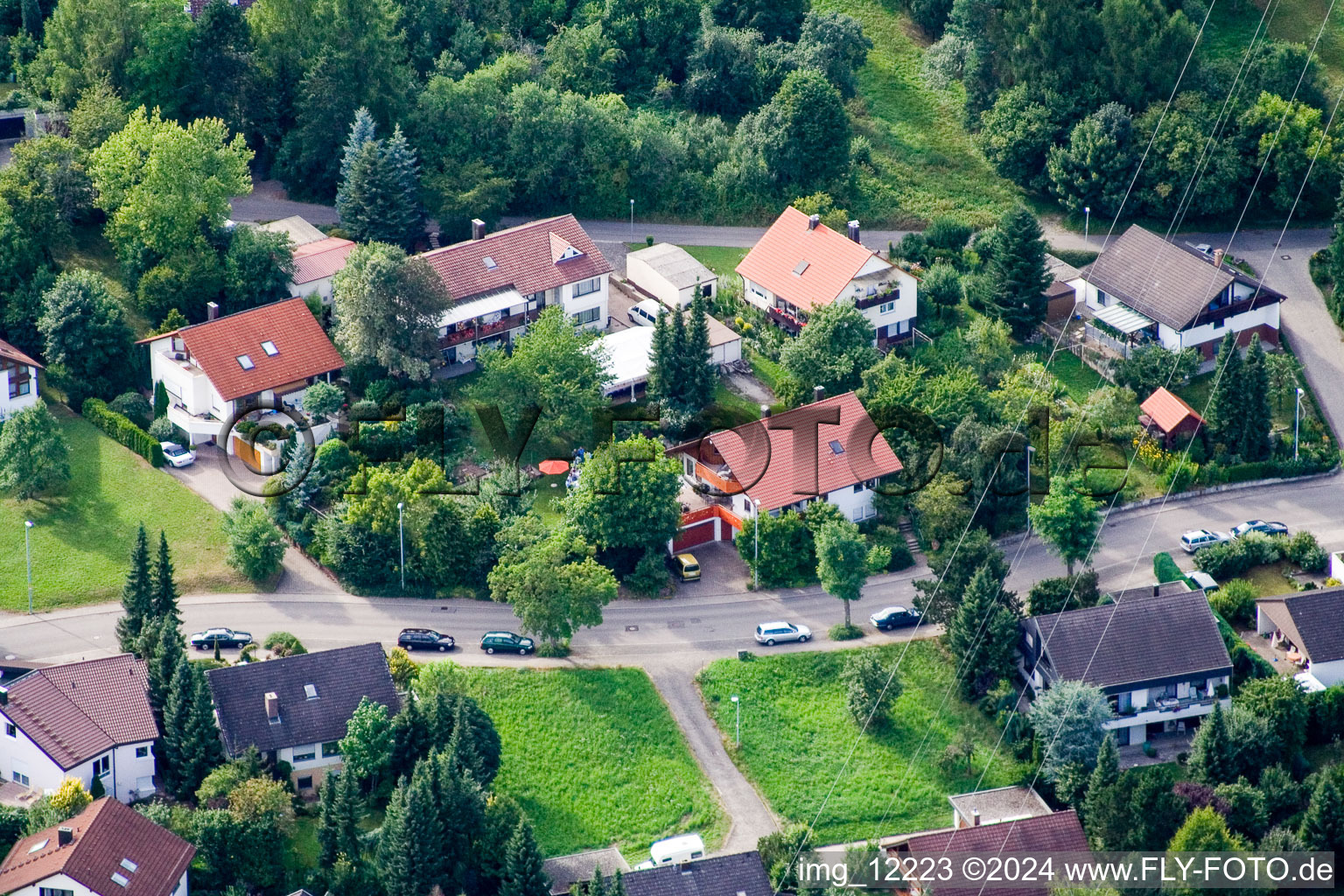 Ehbühl, Kirchhalde in Herrenberg in the state Baden-Wuerttemberg, Germany seen from above