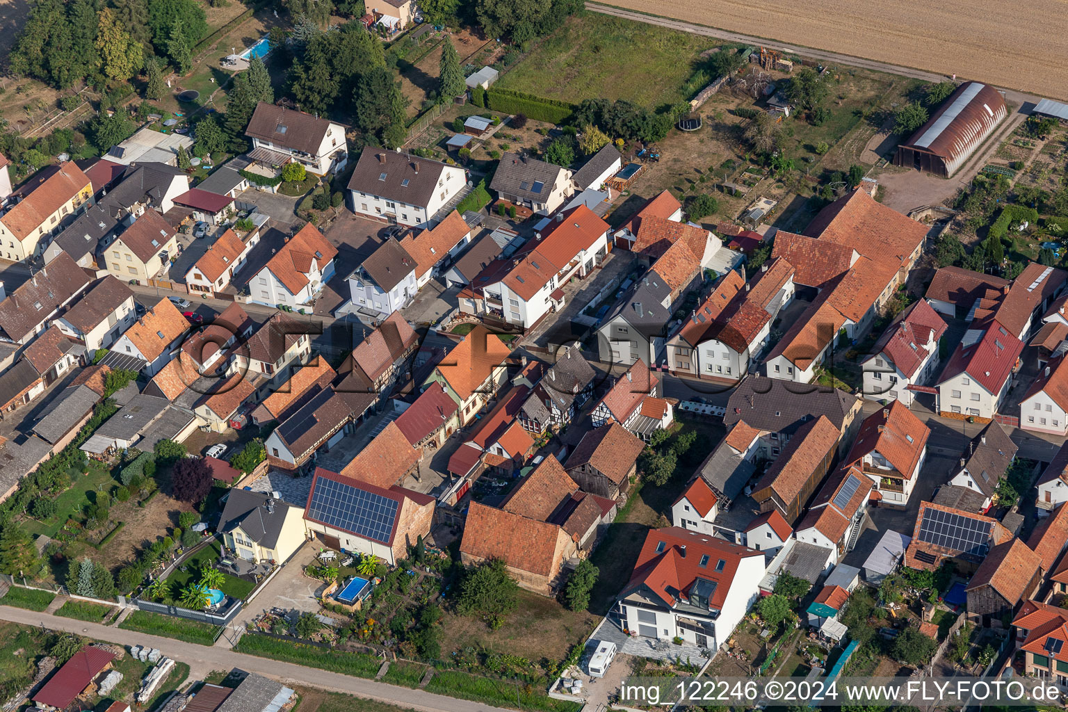 Saarstr in Kandel in the state Rhineland-Palatinate, Germany out of the air