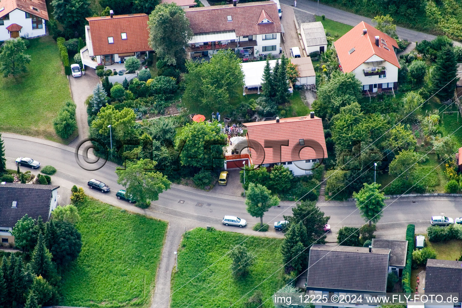 Bird's eye view of Ehbühl, Kirchhalde in Herrenberg in the state Baden-Wuerttemberg, Germany