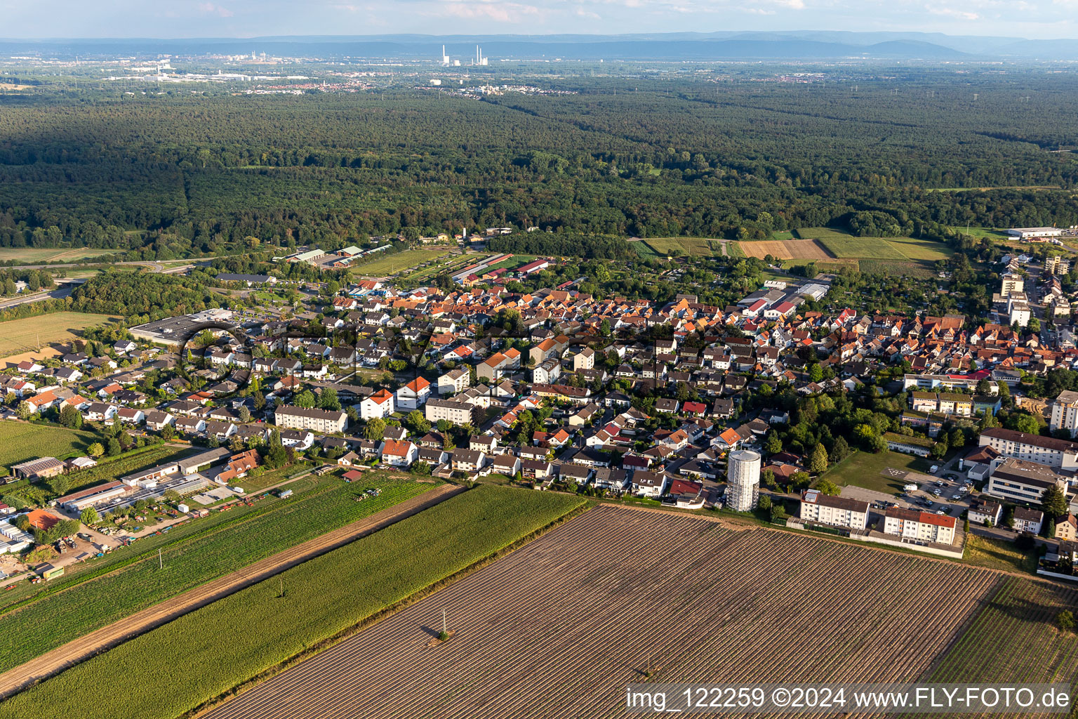 Wrapped water tower in Kandel in the state Rhineland-Palatinate, Germany