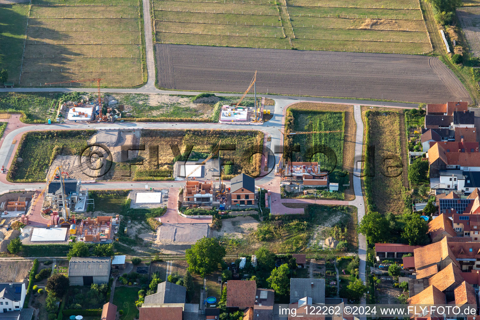 New development area north in Hatzenbühl in the state Rhineland-Palatinate, Germany