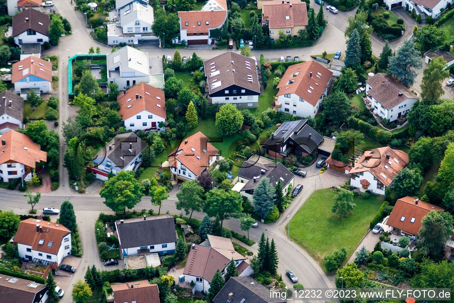 Ehbühl, Kirchhalde in Herrenberg in the state Baden-Wuerttemberg, Germany from the drone perspective