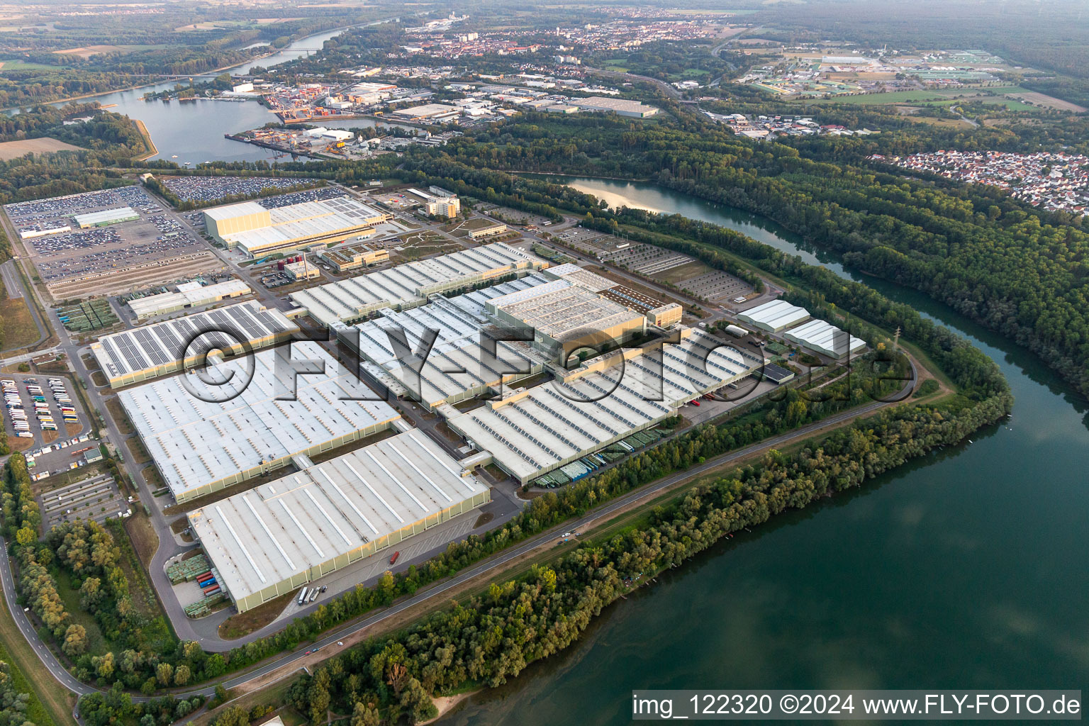 Daimler GLC on the island of green in Germersheim in the state Rhineland-Palatinate, Germany