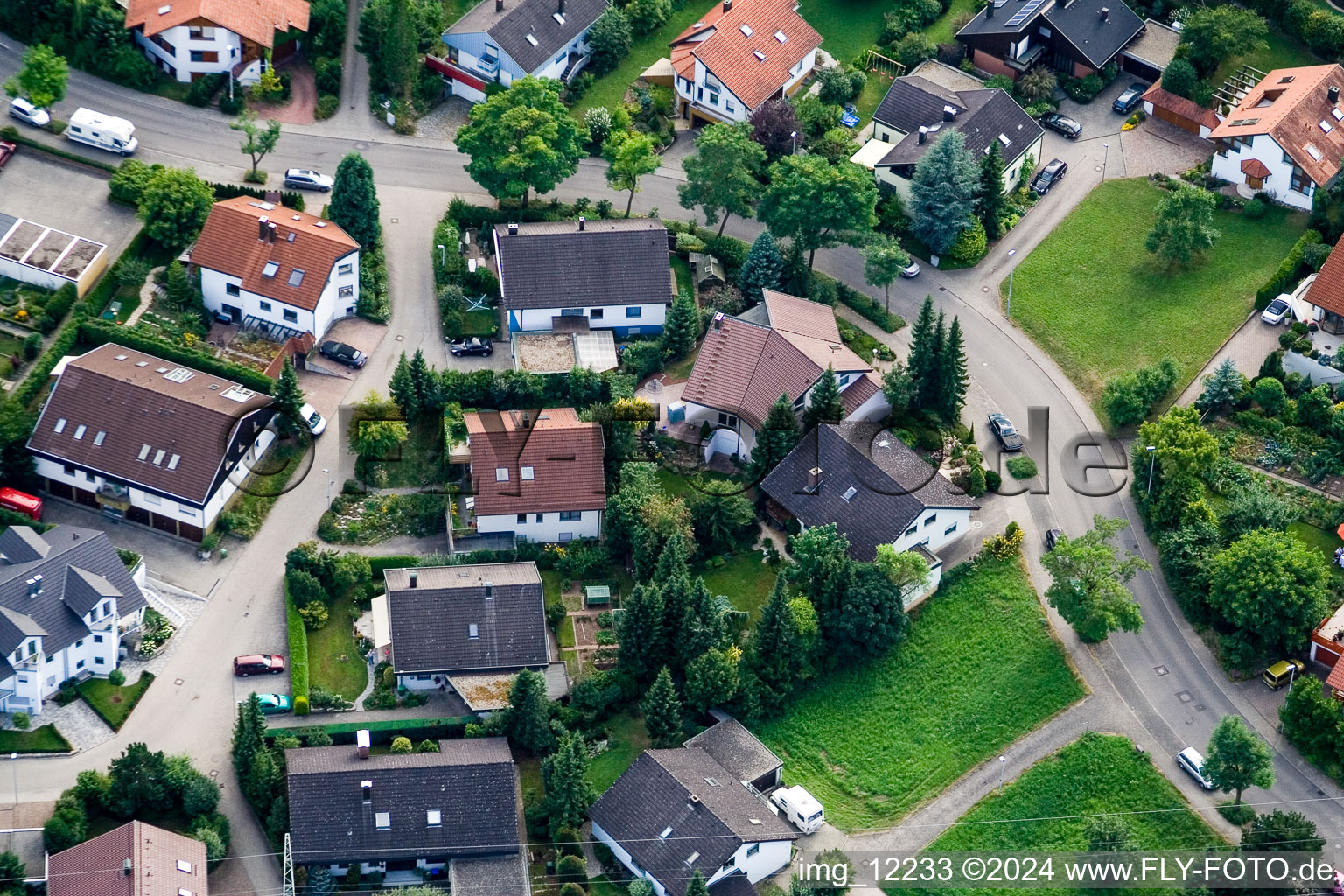 Ehbühl, Kirchhalde in Herrenberg in the state Baden-Wuerttemberg, Germany from a drone